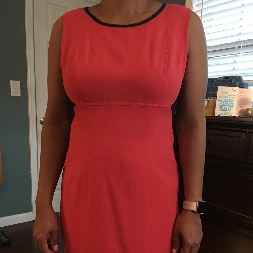 Pink and Black Work Dress